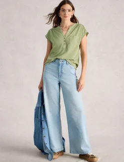 Pure Cotton Jersey Sleeveless Top