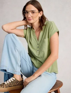 Pure Cotton Jersey Sleeveless Top