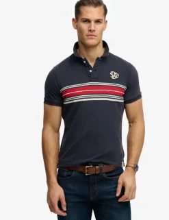 Pure Cotton Jersey Striped Polo Shirt