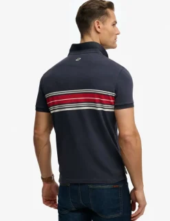 Pure Cotton Jersey Striped Polo Shirt