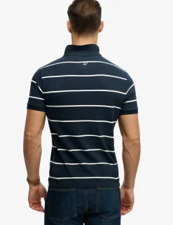 Pure Cotton Jersey Striped Polo Shirt