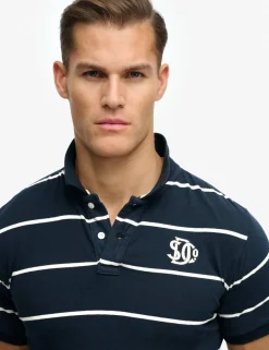 Pure Cotton Jersey Striped Polo Shirt