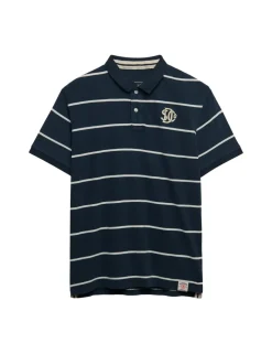 Pure Cotton Jersey Striped Polo Shirt