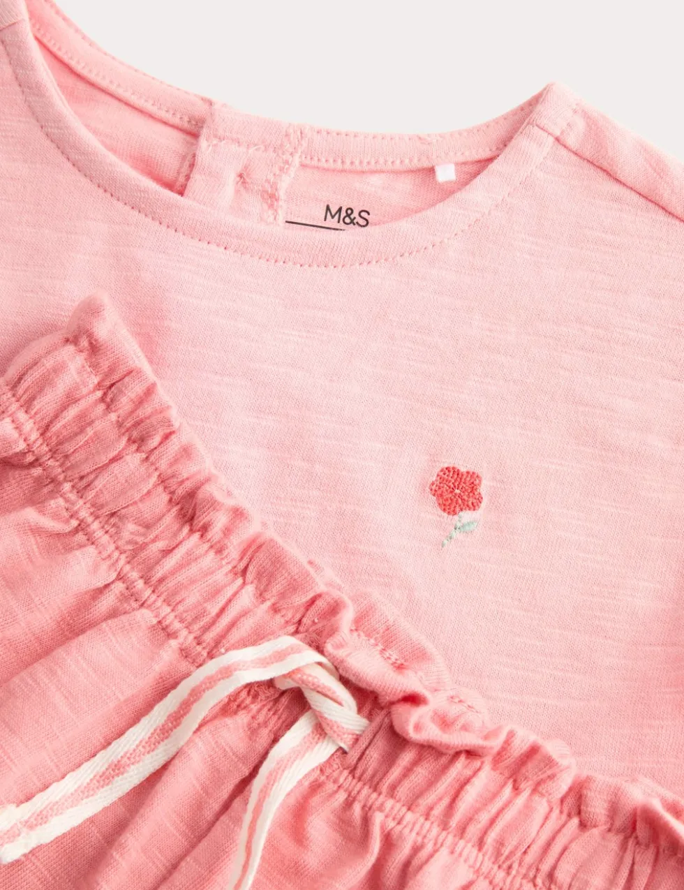 Pure Cotton Jersey Top & Short Outfit (0-5 Yrs)