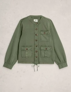 Pure Cotton Jersey Utility Jacket