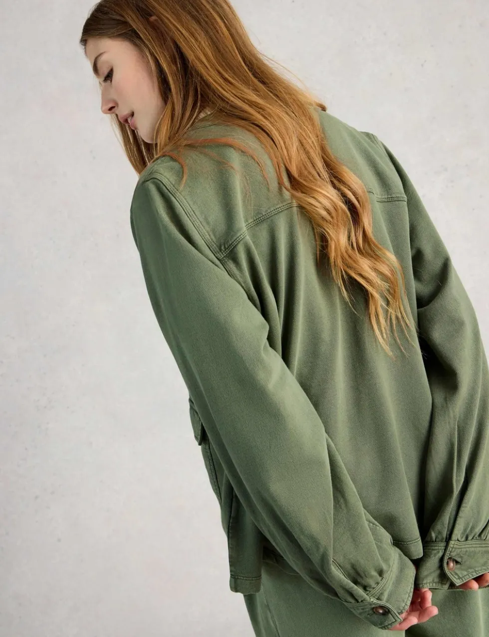 Pure Cotton Jersey Utility Jacket