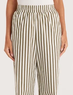Pure Cotton Jessie Striped Wide Leg Trousers