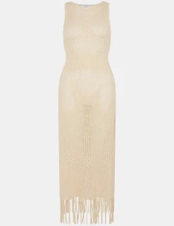 Pure Cotton Knitted Midaxi Beach Dress