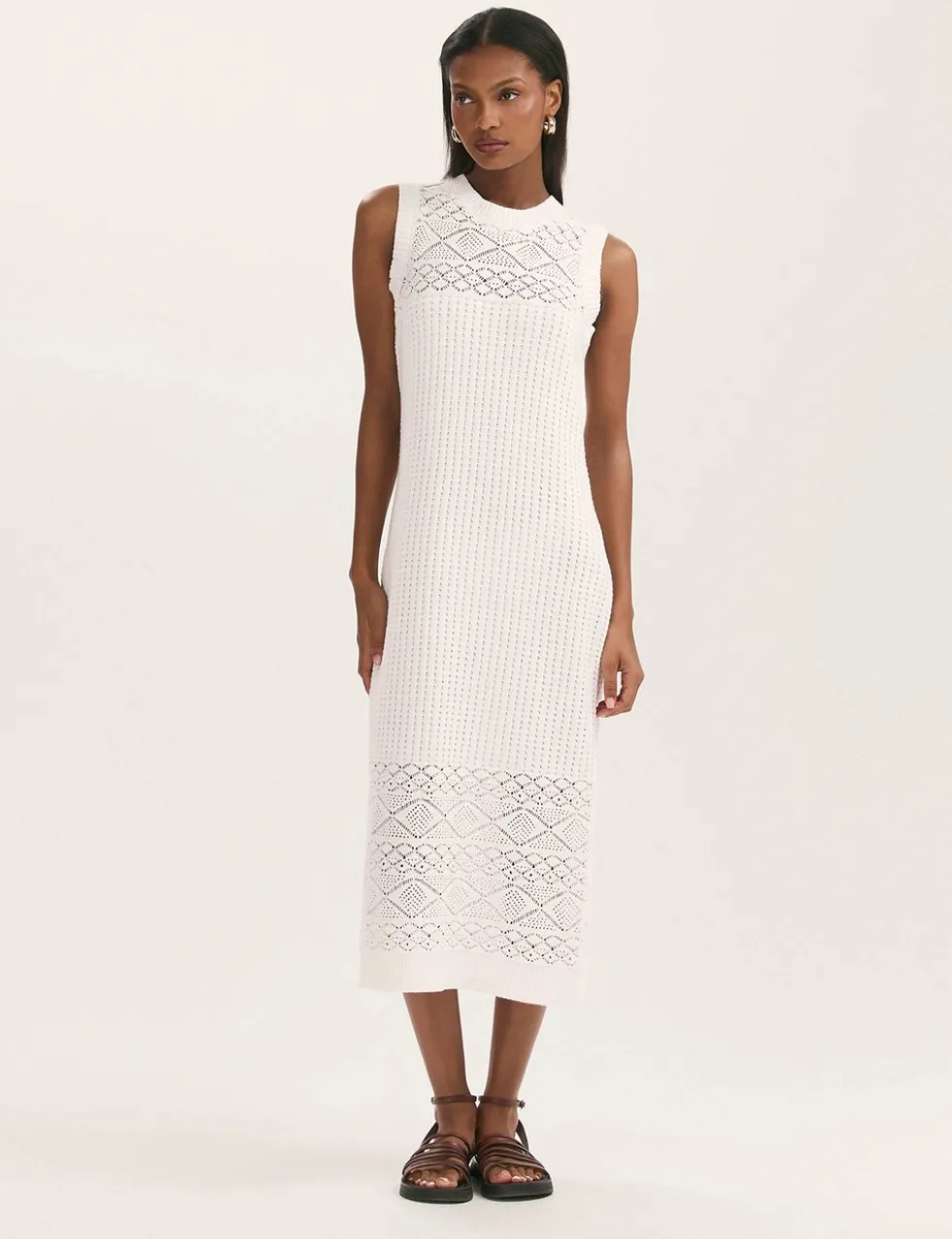 Pure Cotton Knitted Midi Bodycon Dress