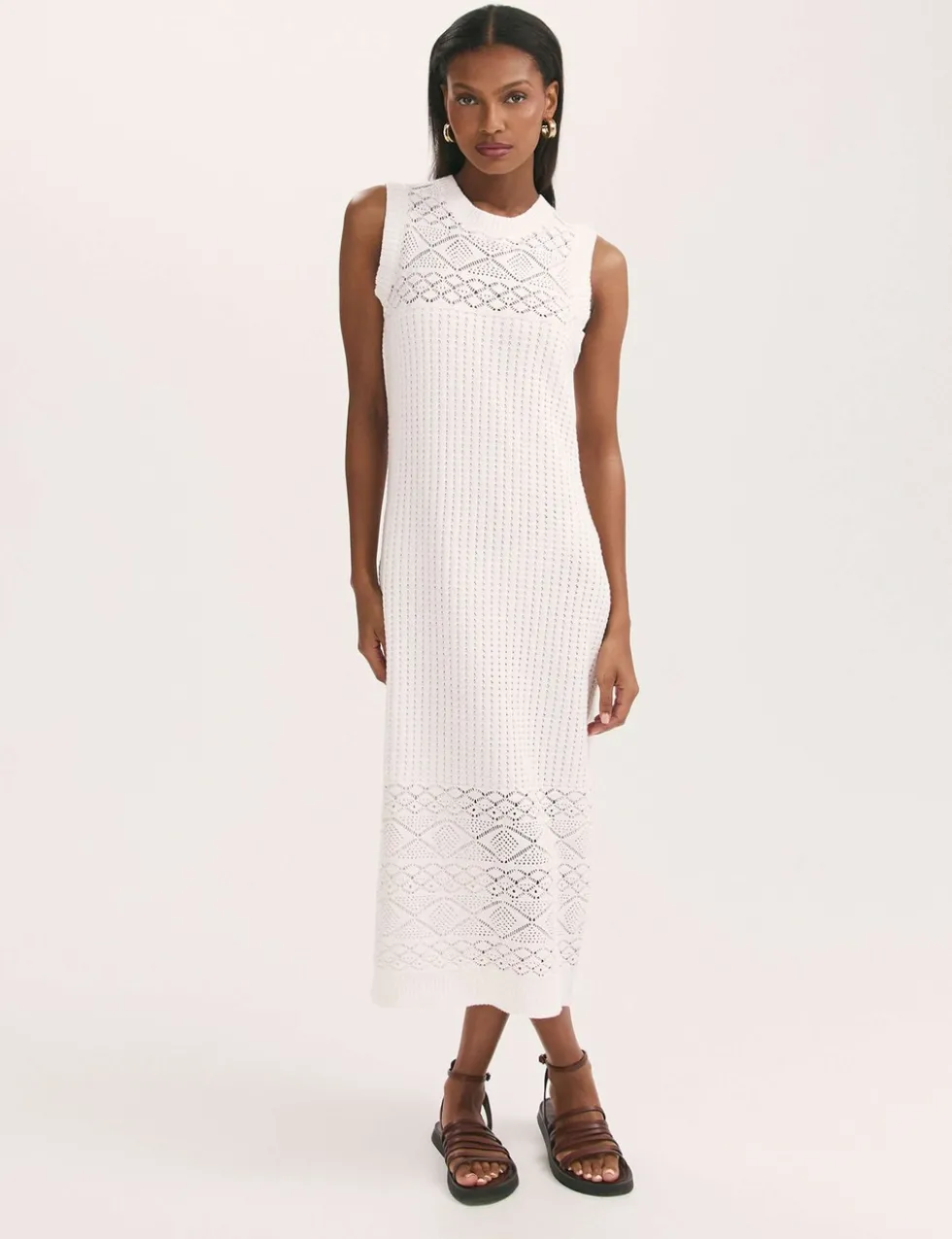 Pure Cotton Knitted Midi Bodycon Dress