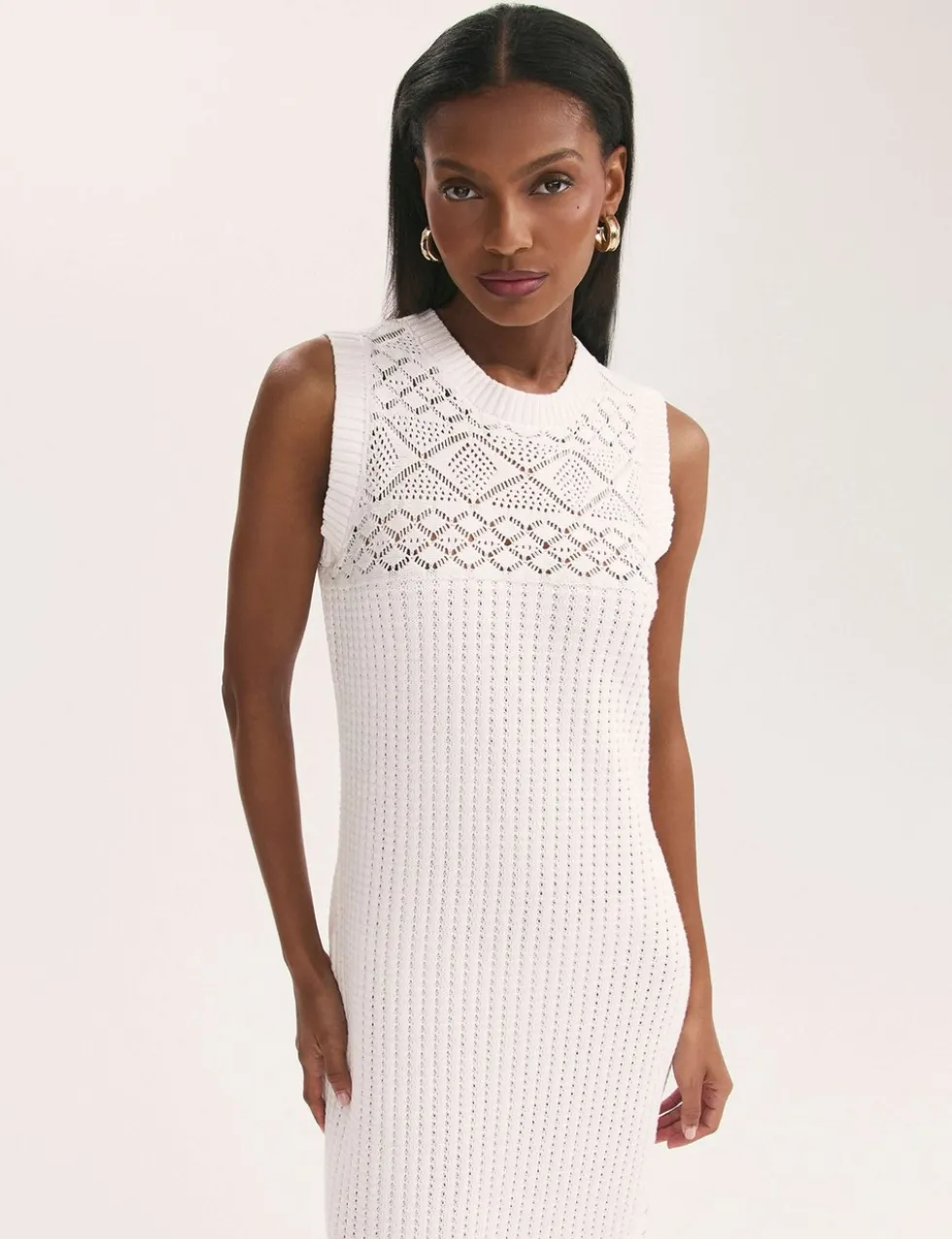 Pure Cotton Knitted Midi Bodycon Dress
