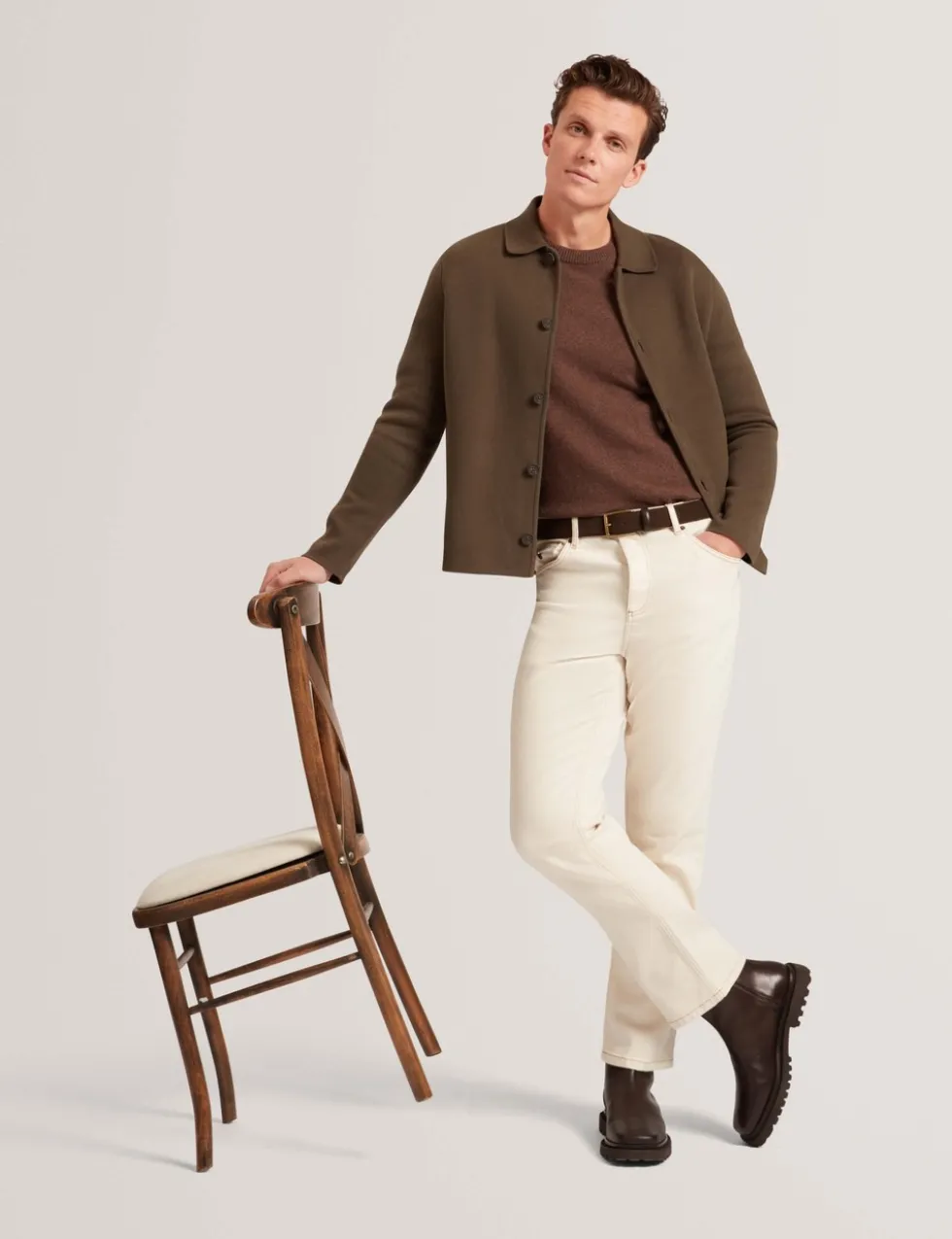 Pure Cotton Knitted Overshirt