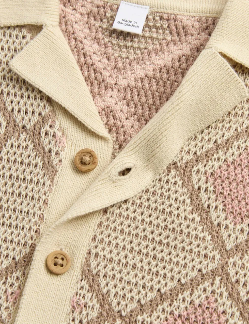 Pure Cotton Knitted Patterned Shirt (0-5 Yrs)