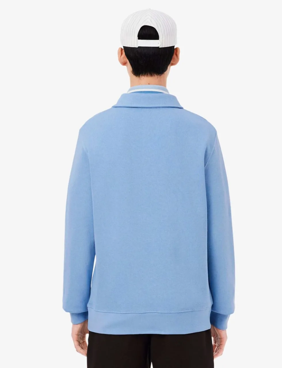 Pure Cotton Knitted Polo Collar Sweatshirt