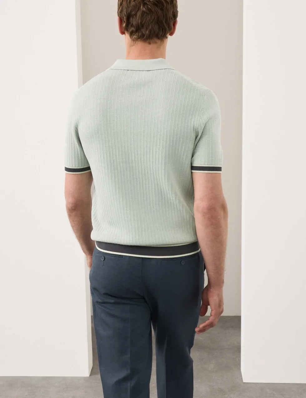 Pure Cotton Knitted Polo Shirt