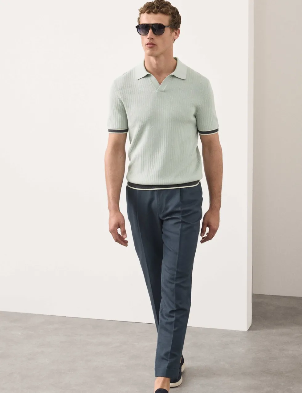Pure Cotton Knitted Polo Shirt