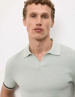 Pure Cotton Knitted Polo Shirt