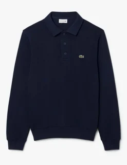 Pure Cotton Knitted Polo Collar Sweatshirt