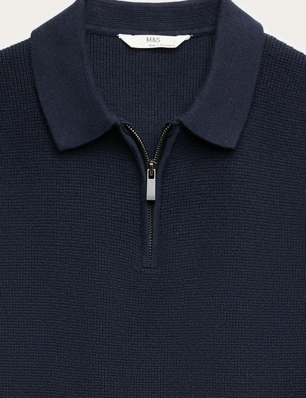 Pure Cotton Knitted Polo Shirt (6-16 Yrs)