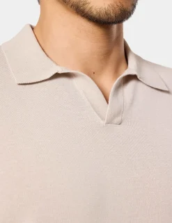 Pure Cotton Knitted Polo Shirt