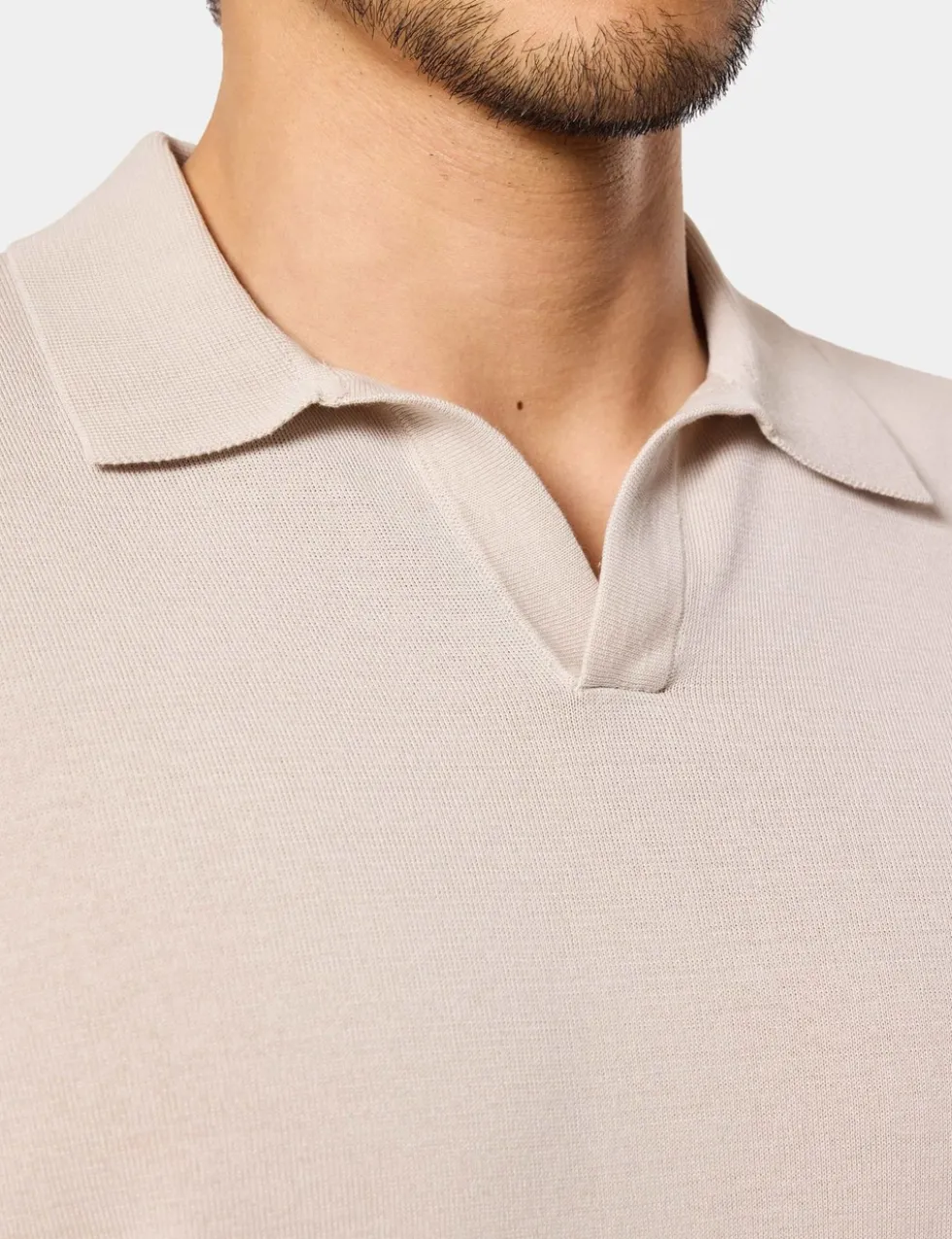 Pure Cotton Knitted Polo Shirt