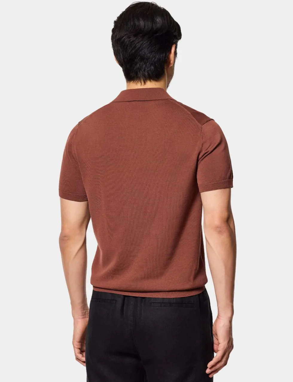 Pure Cotton Knitted Polo Shirt