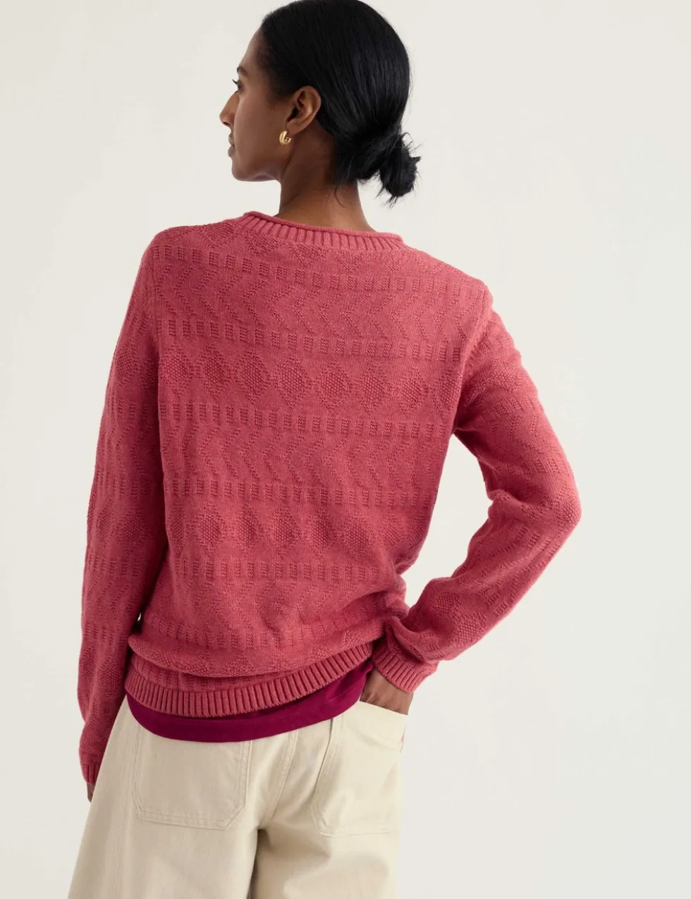 Pure Cotton Knitted Relaxed Jumper