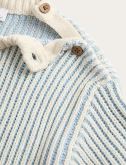 Pure Cotton Knitted Striped Jumper (0-5 Yrs)