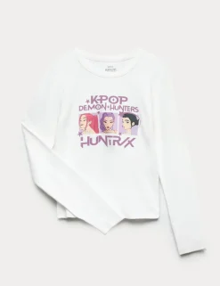 Pure Cotton K-Pop Demon Hunters™ Fitted Crop Top (6-16 Yrs)