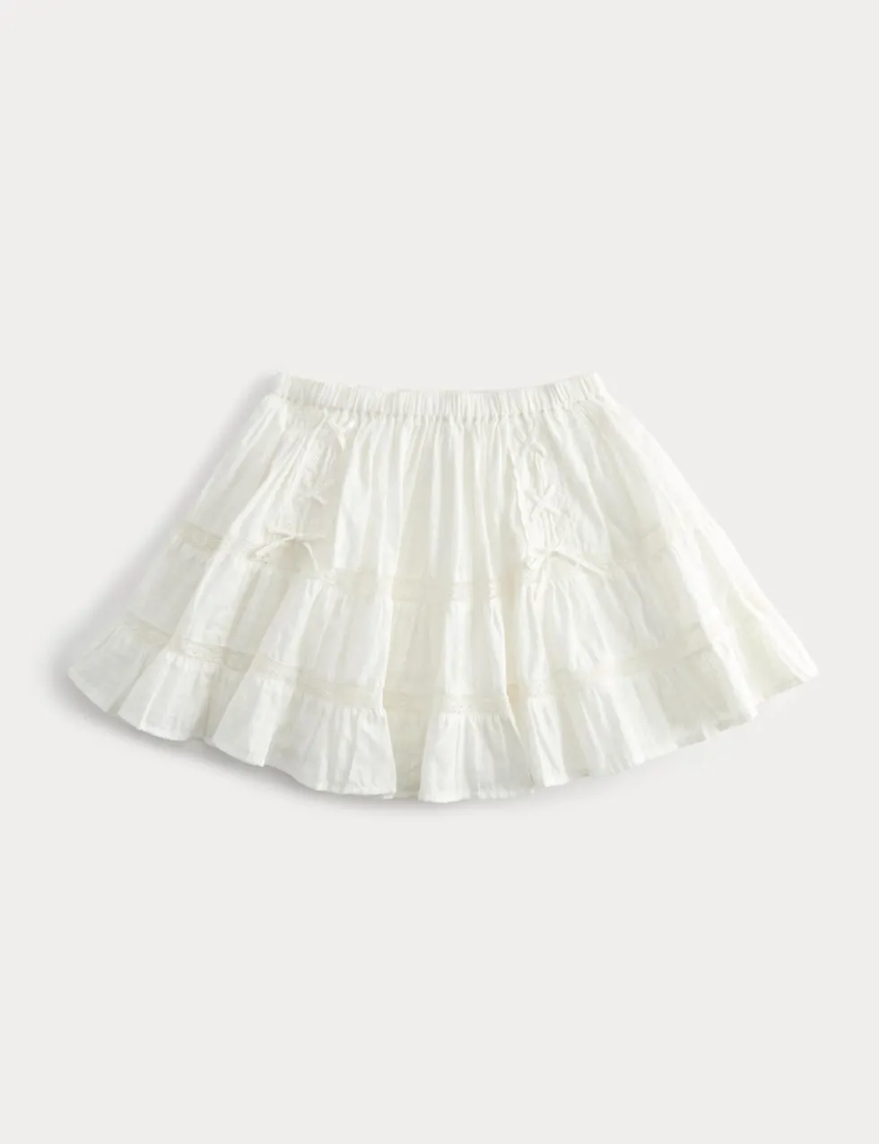 Pure Cotton Lace Up Elasticated Waist Skirt (6-16 Yrs)