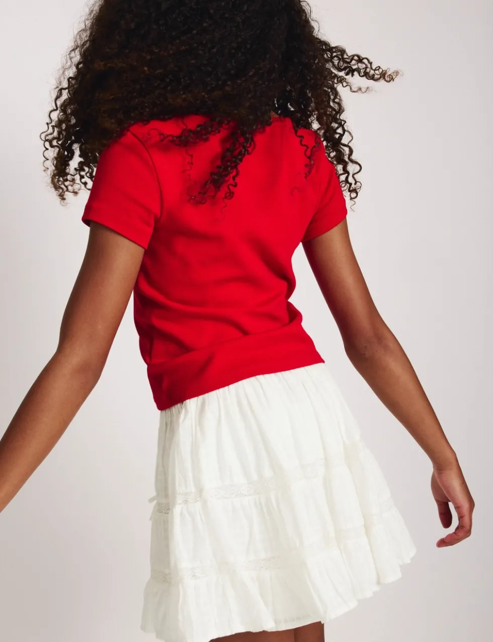 Pure Cotton Lace Up Elasticated Waist Skirt (6-16 Yrs)