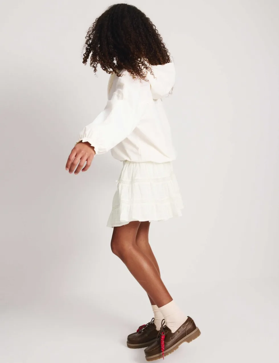 Pure Cotton Lace Up Elasticated Waist Skirt (6-16 Yrs)
