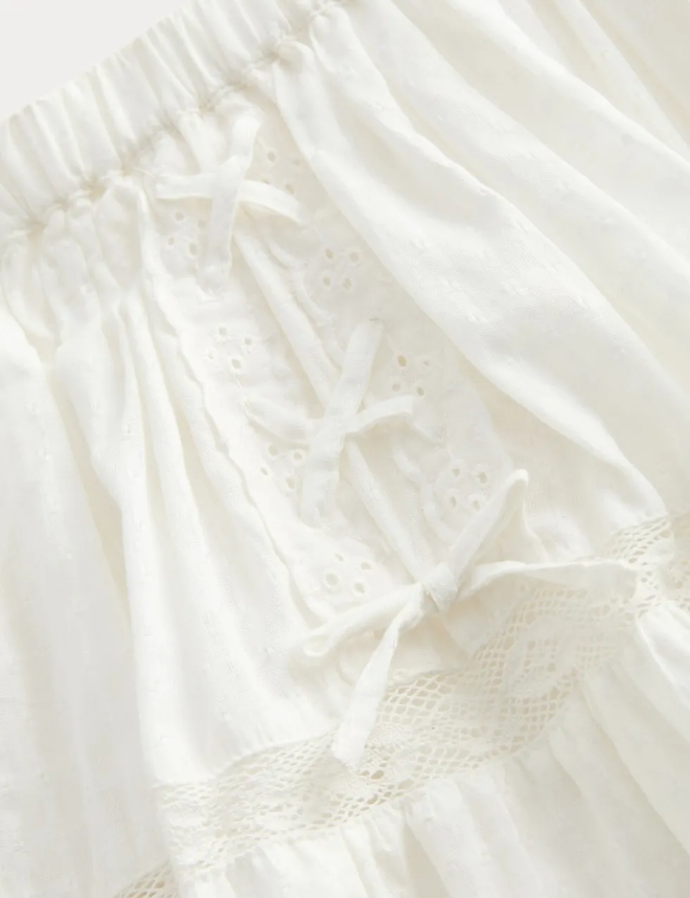Pure Cotton Lace Up Elasticated Waist Skirt (6-16 Yrs)