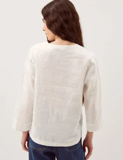Pure Cotton Lace V-Neck Blouse
