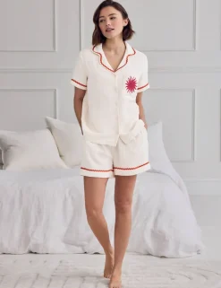 Pure Cotton Le Soleil Slogan Pyjama Set