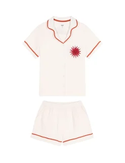 Pure Cotton Le Soleil Slogan Pyjama Set