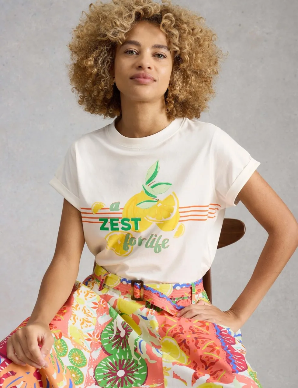 Pure Cotton Lemon Graphic T-Shirt