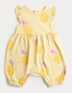 Pure Cotton Lemon Print Romper (0-3 Yrs)