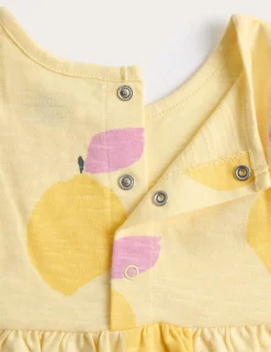Pure Cotton Lemon Print Romper (0-3 Yrs)