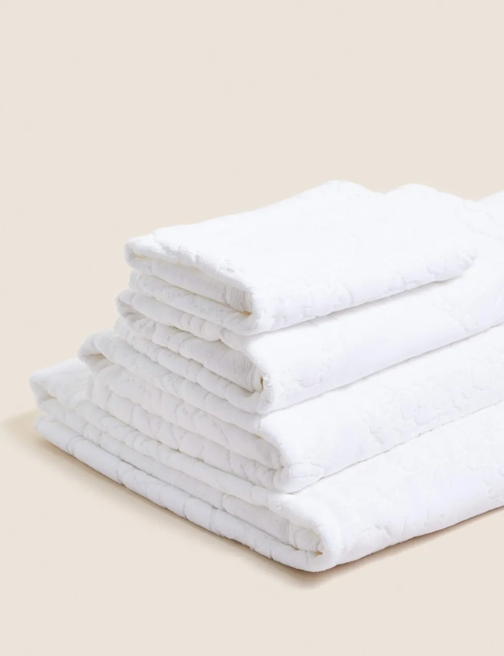Pure Cotton Linear Floral Towel