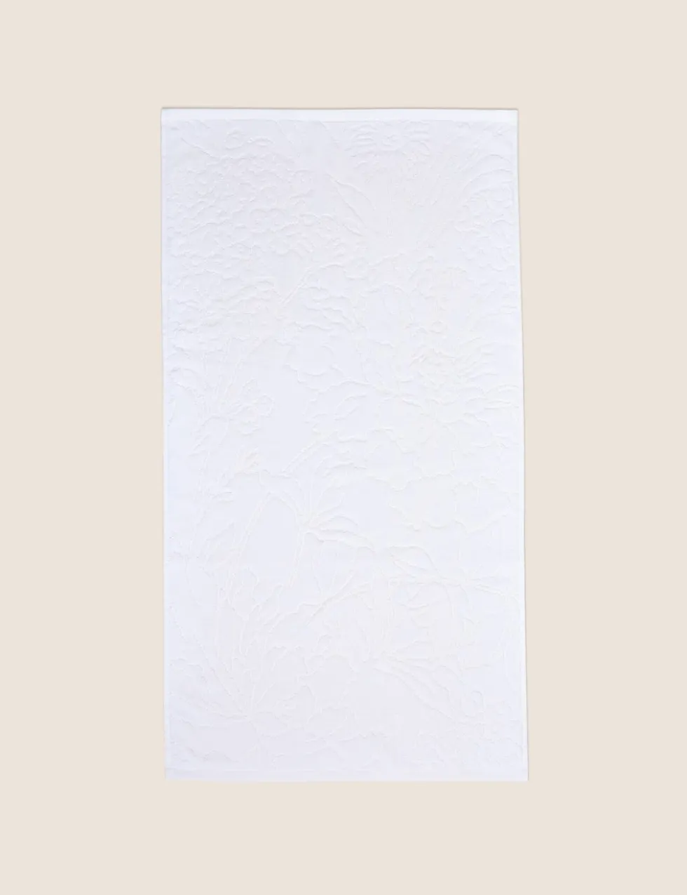 Pure Cotton Linear Floral Towel