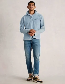 Pure Cotton Long Sleeve Polo Shirt
