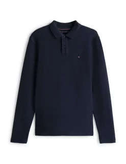 Pure Cotton Long Sleeve Polo Shirt