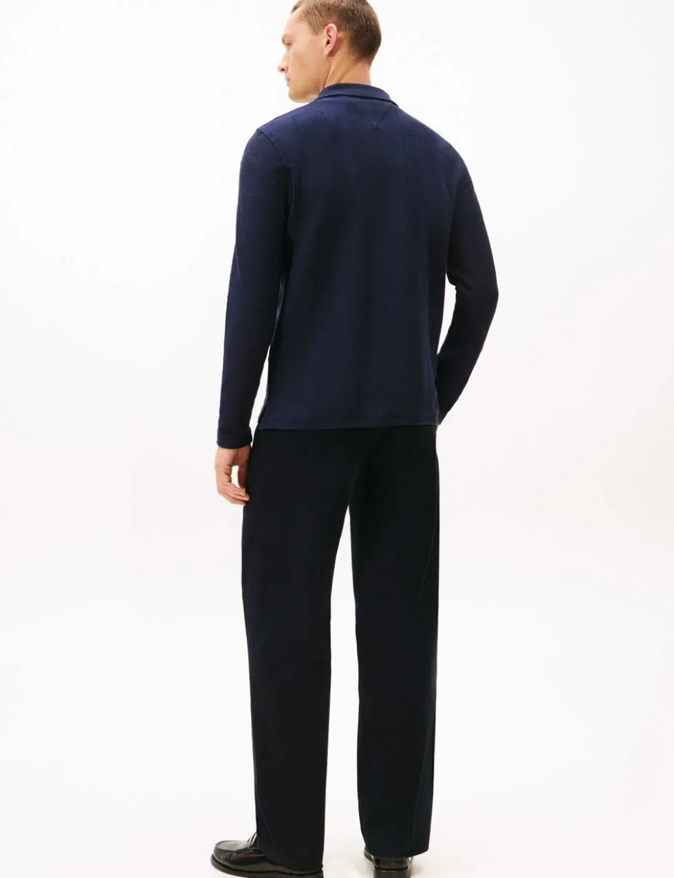 Pure Cotton Long Sleeve Polo Shirt