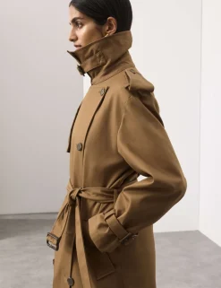 Pure Cotton Longline Trench Coat