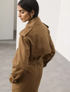 Pure Cotton Longline Trench Coat