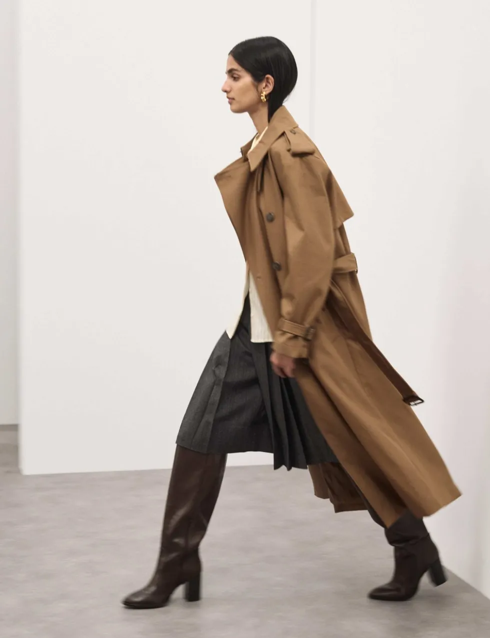 Pure Cotton Longline Trench Coat