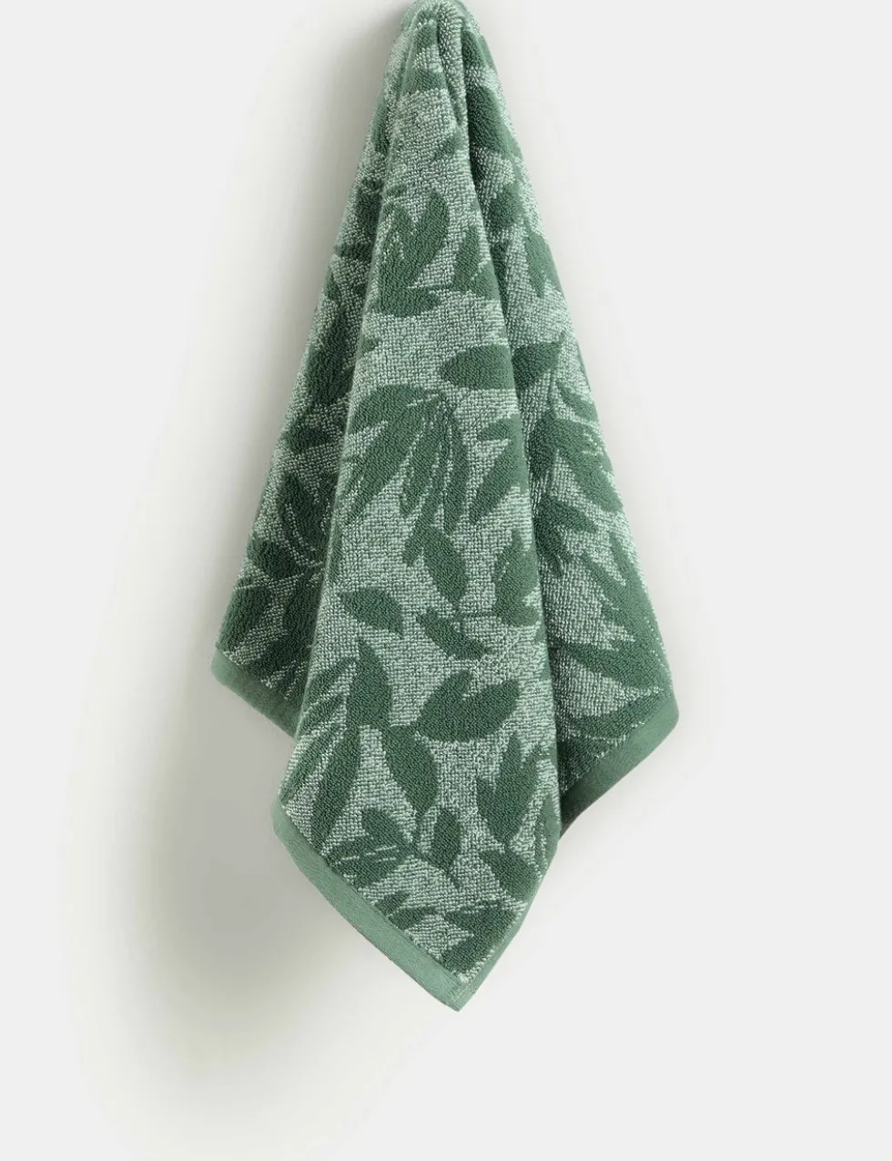 Pure Cotton Marl Leaves Towel