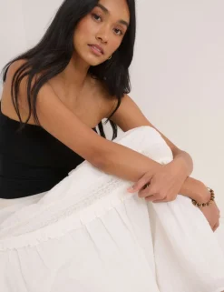 Pure Cotton Maxi Tiered Skirt