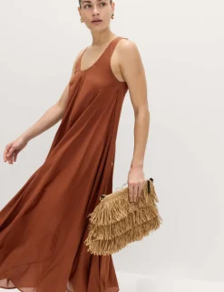 Pure Cotton Maxi Volume Beach Dress